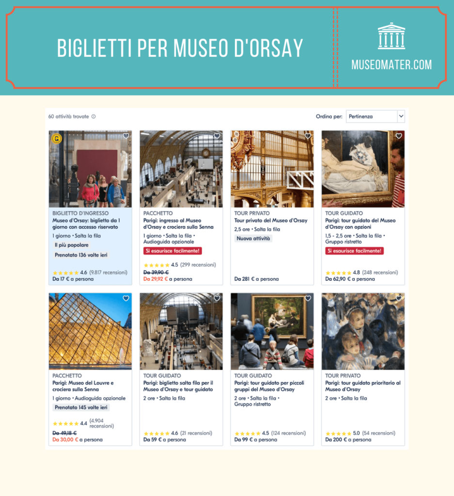 Biglietti per Museo d'Orsay