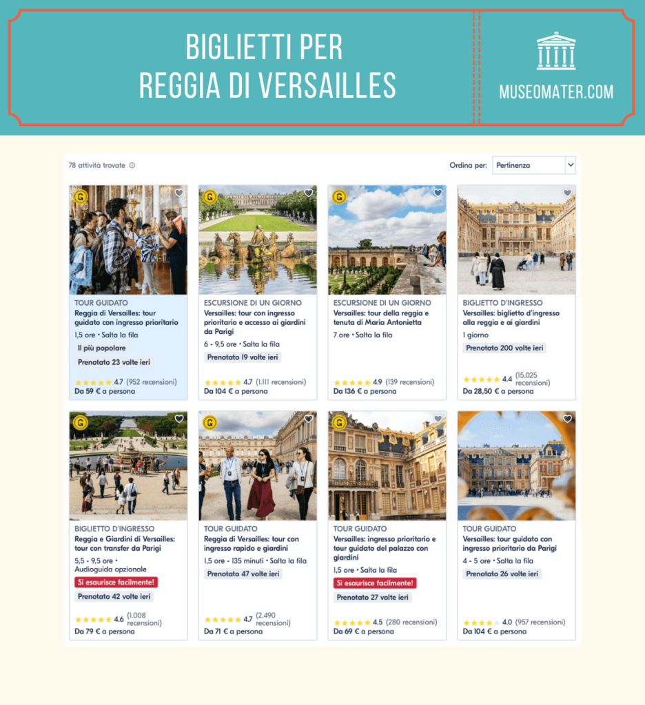 Biglietti per Reggia di Versailles