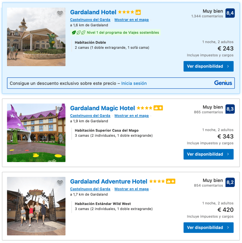 Hotel Dentro Gardaland