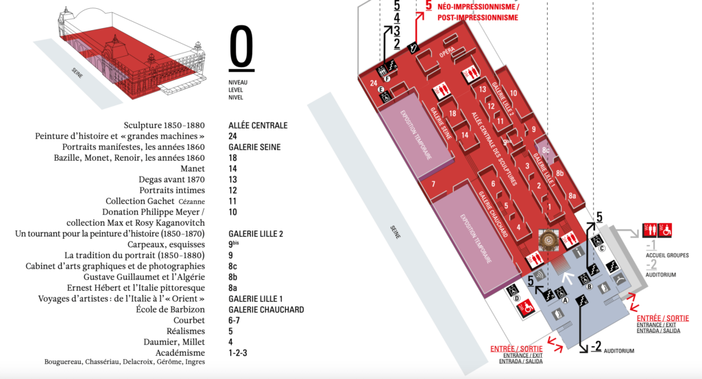 Mappa del Museo d'Orsay