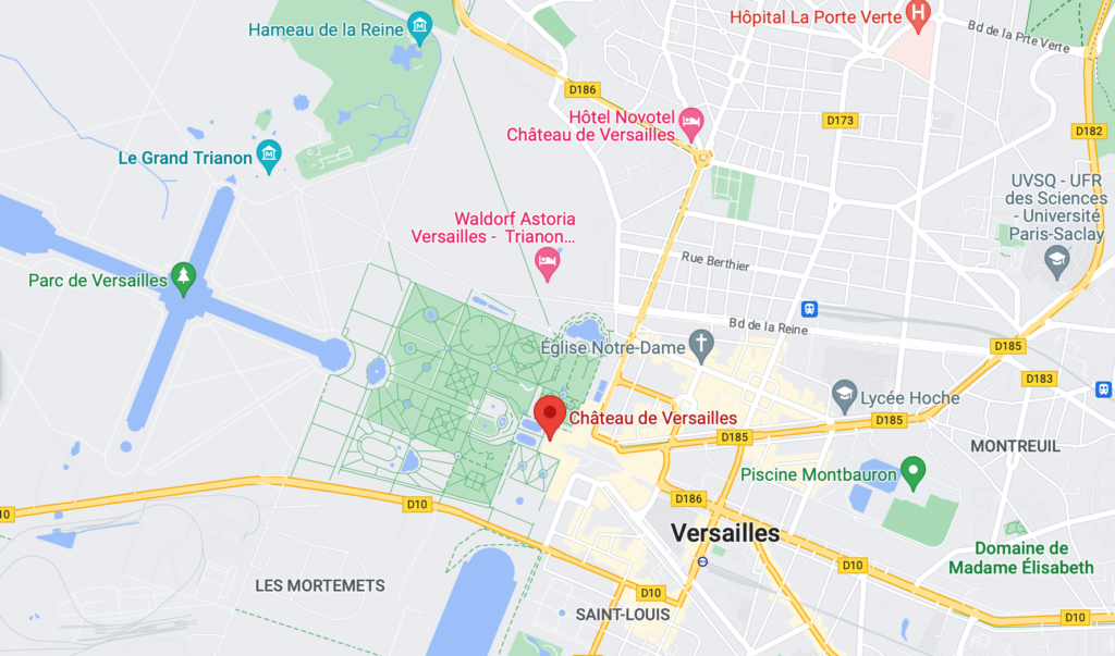 Mappa della Reggia di Versailles